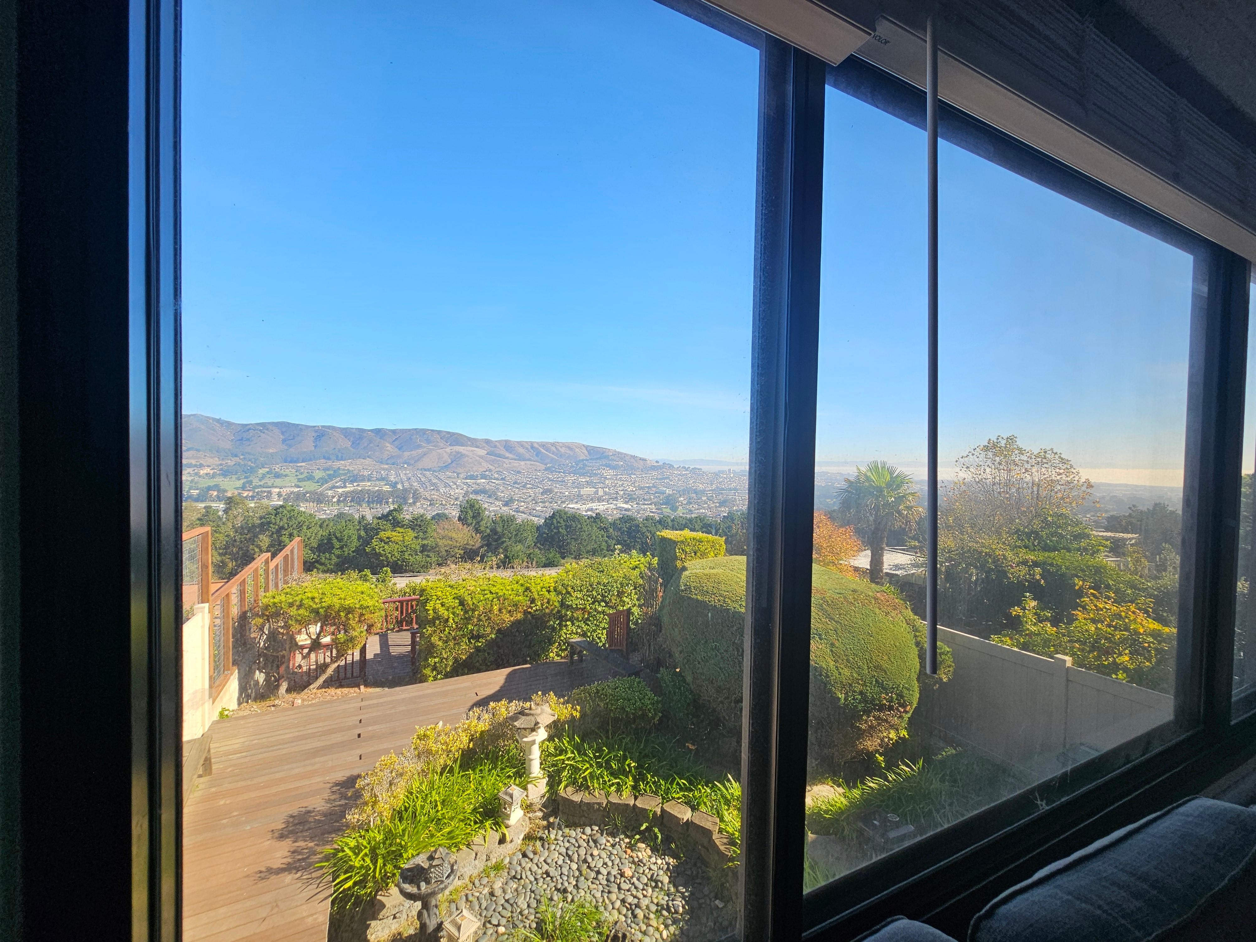 view of backyard from inside