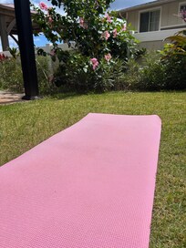 Backyard yoga