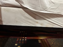 At bottom of bed