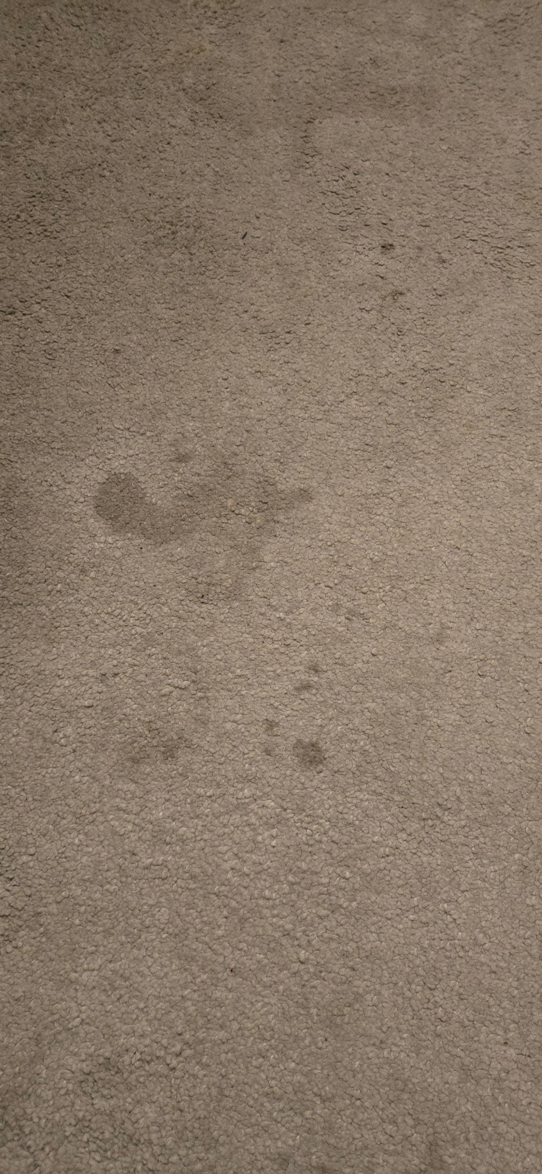 Tapis salon où un autre tapis déposé par dessus pour cacher taches