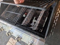 Grill was completely rusted through and was on a wooden deck