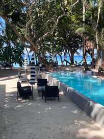 Enjoying the view from the restaurant.