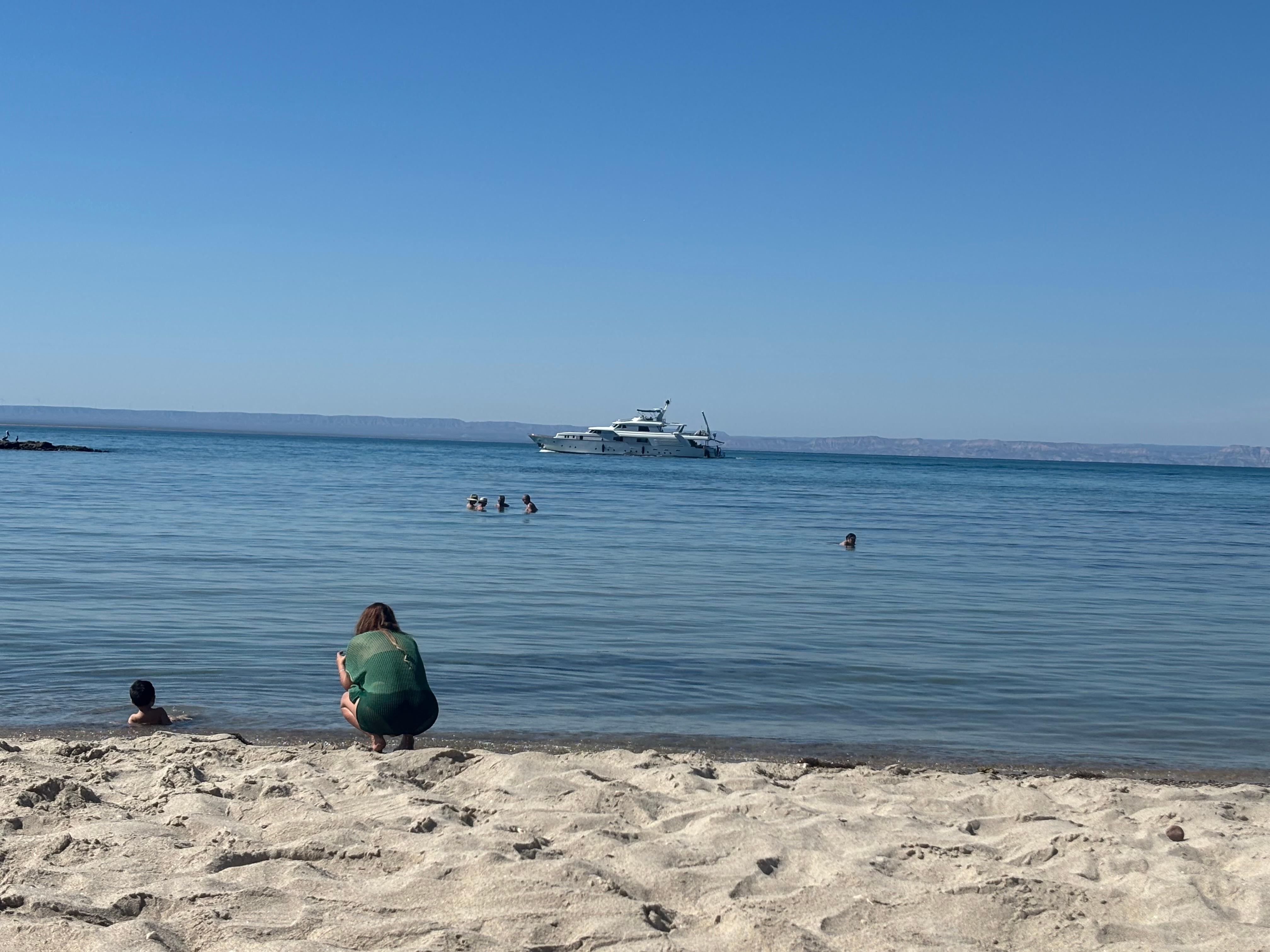 View from beach palapa