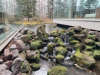 ロビーから見える中庭