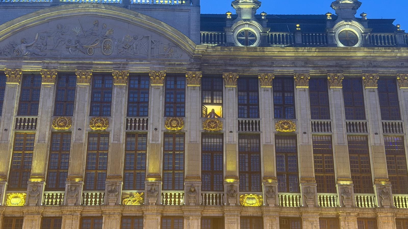 The lighted room was our room.