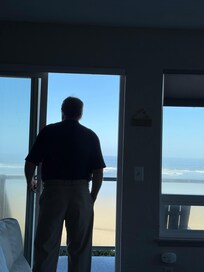 Watching the waves.