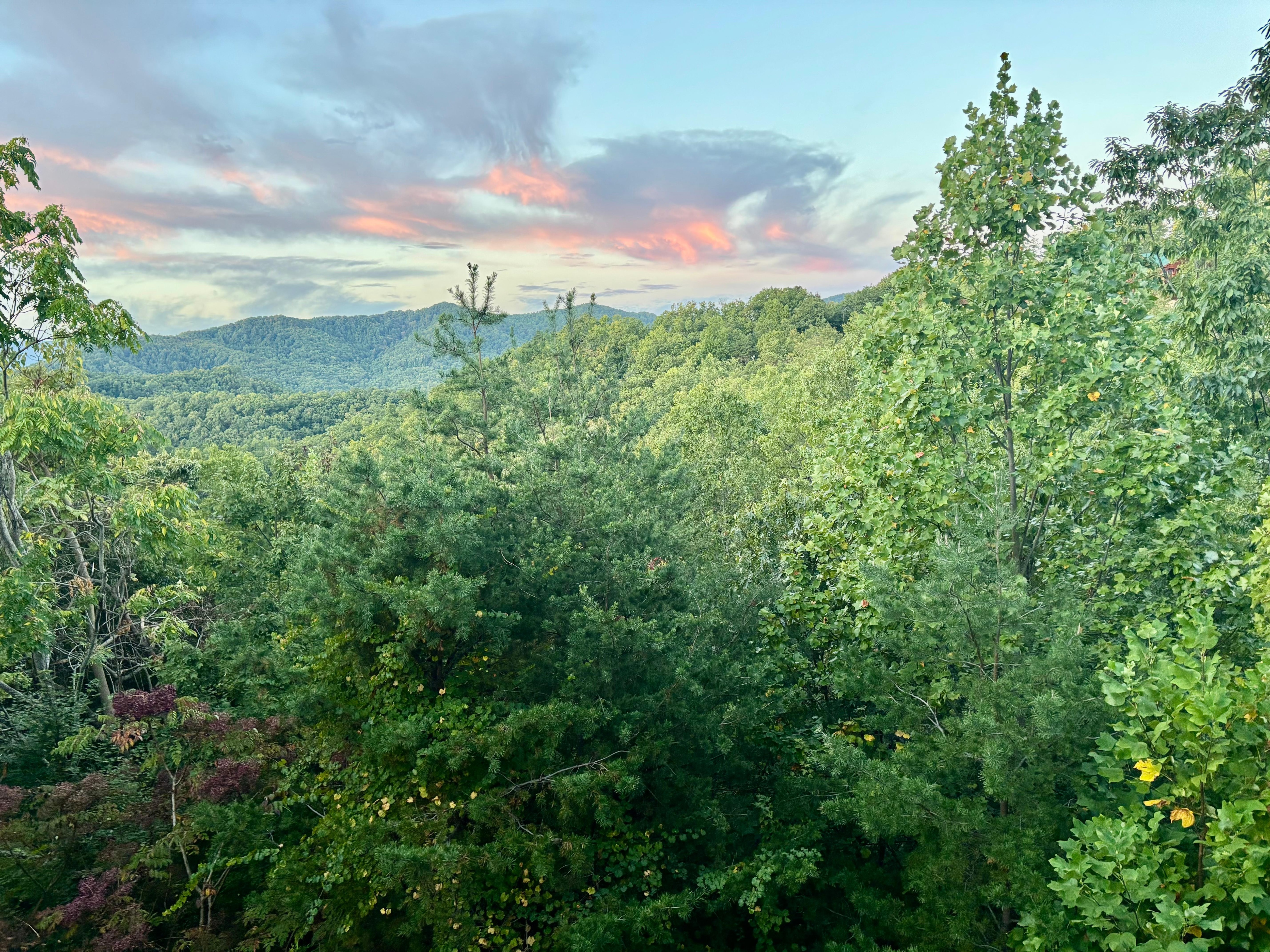Sunrise from deck swing