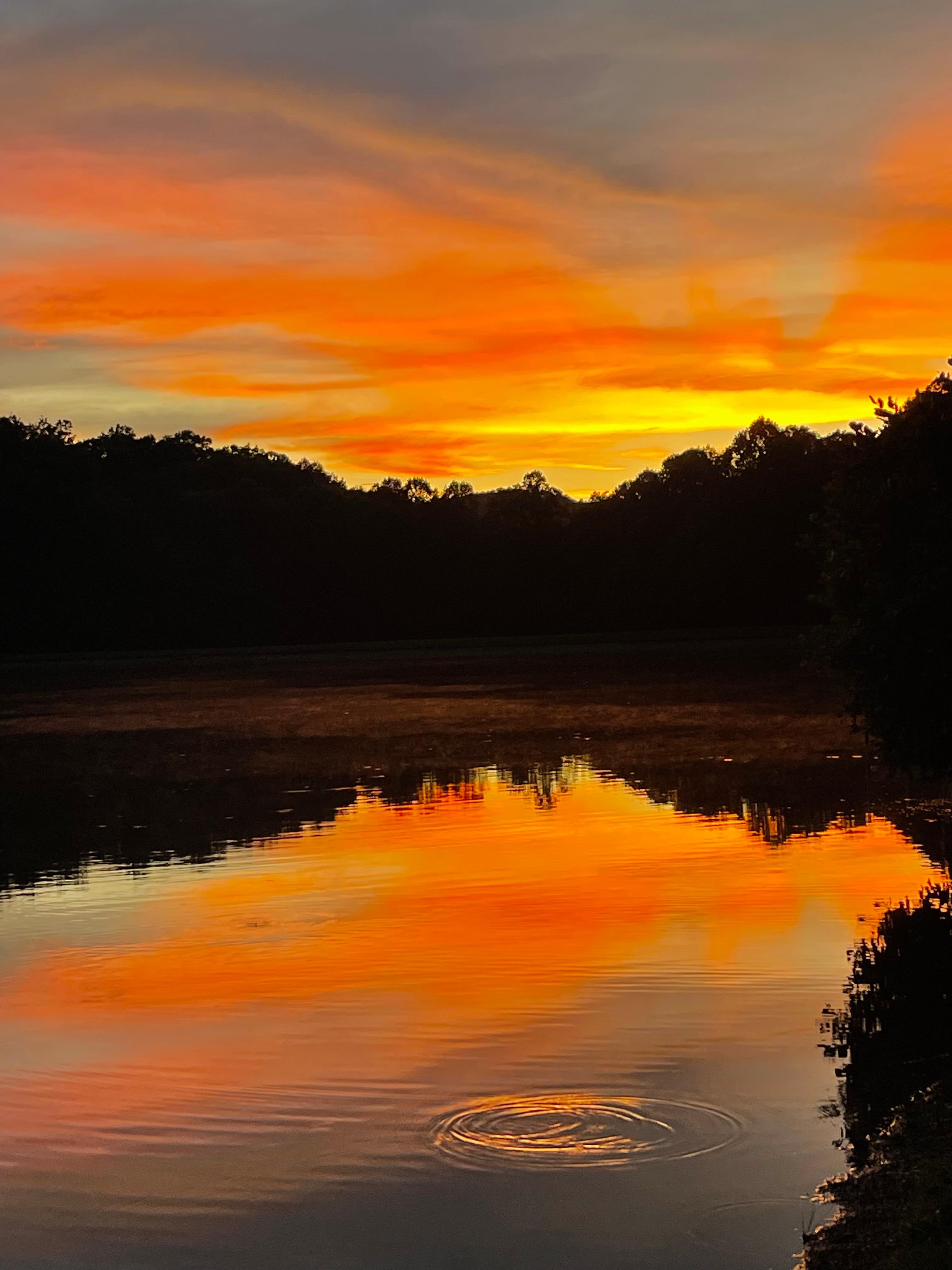 Sunset view from cabin