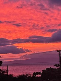 A great sunset from Maui Kamaole lanai.
