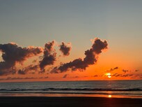 We walked down to the beach to watch the sunrise.