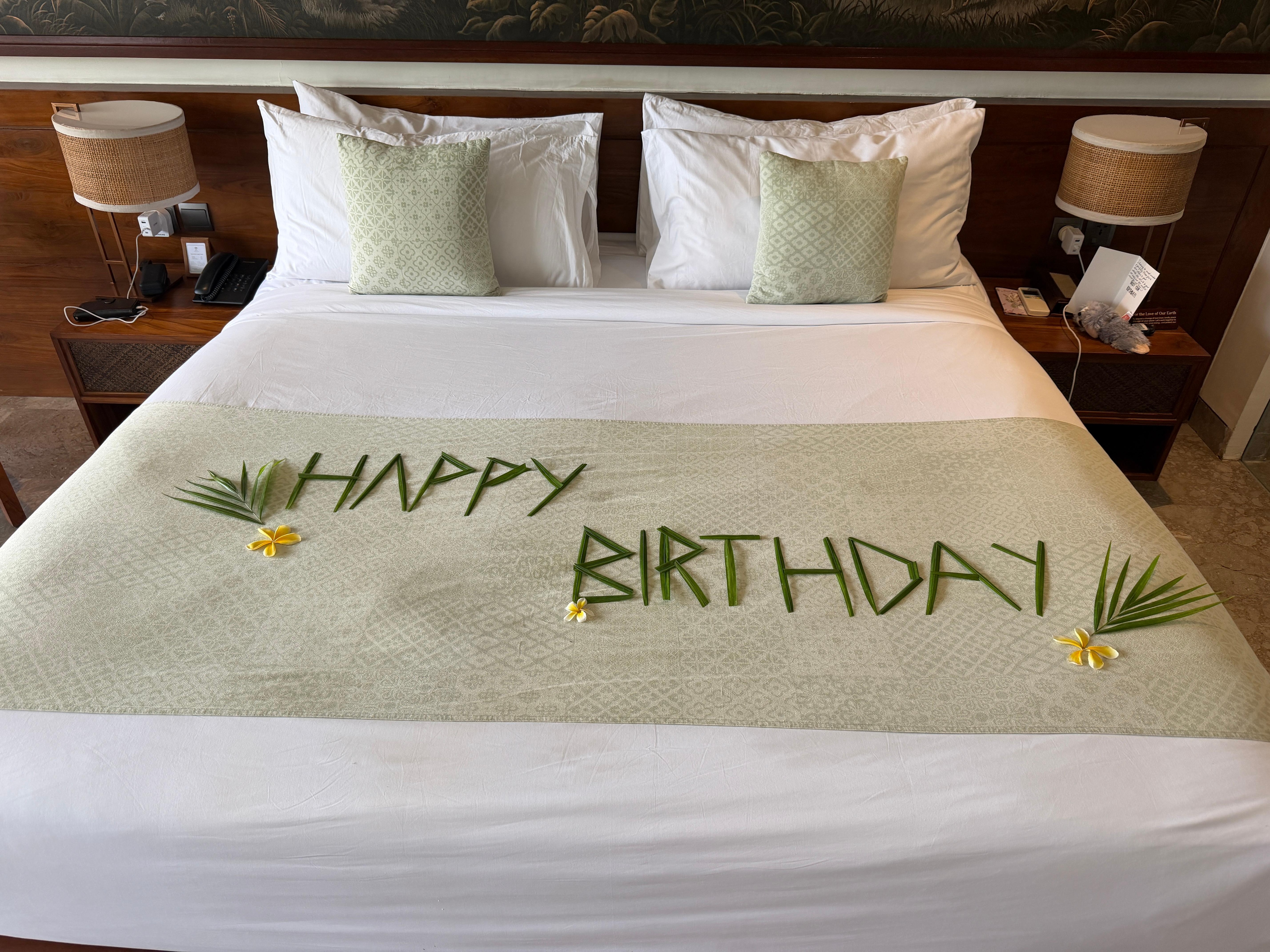 Our room with lovely message