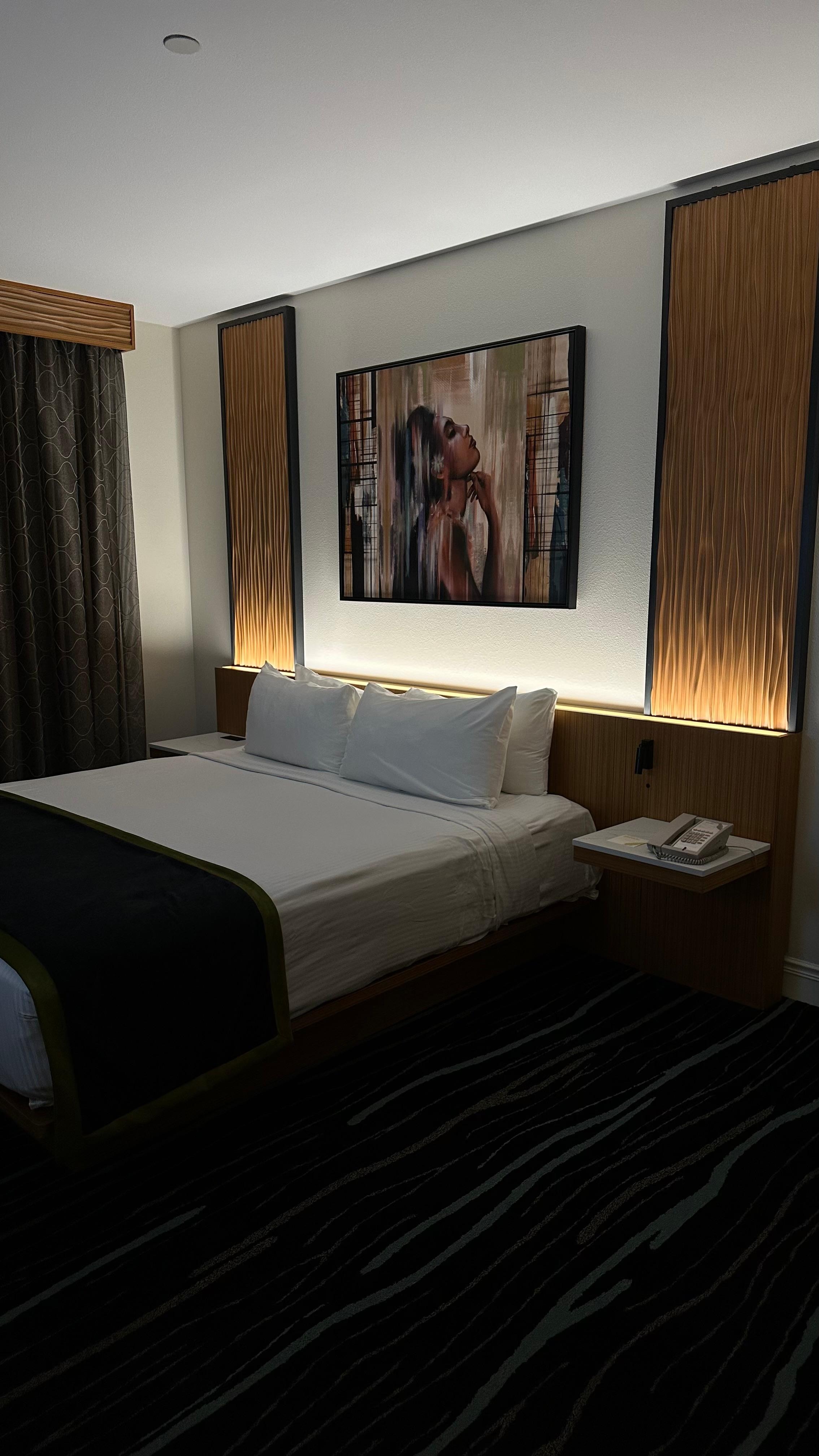 I liked the modern design of the room.