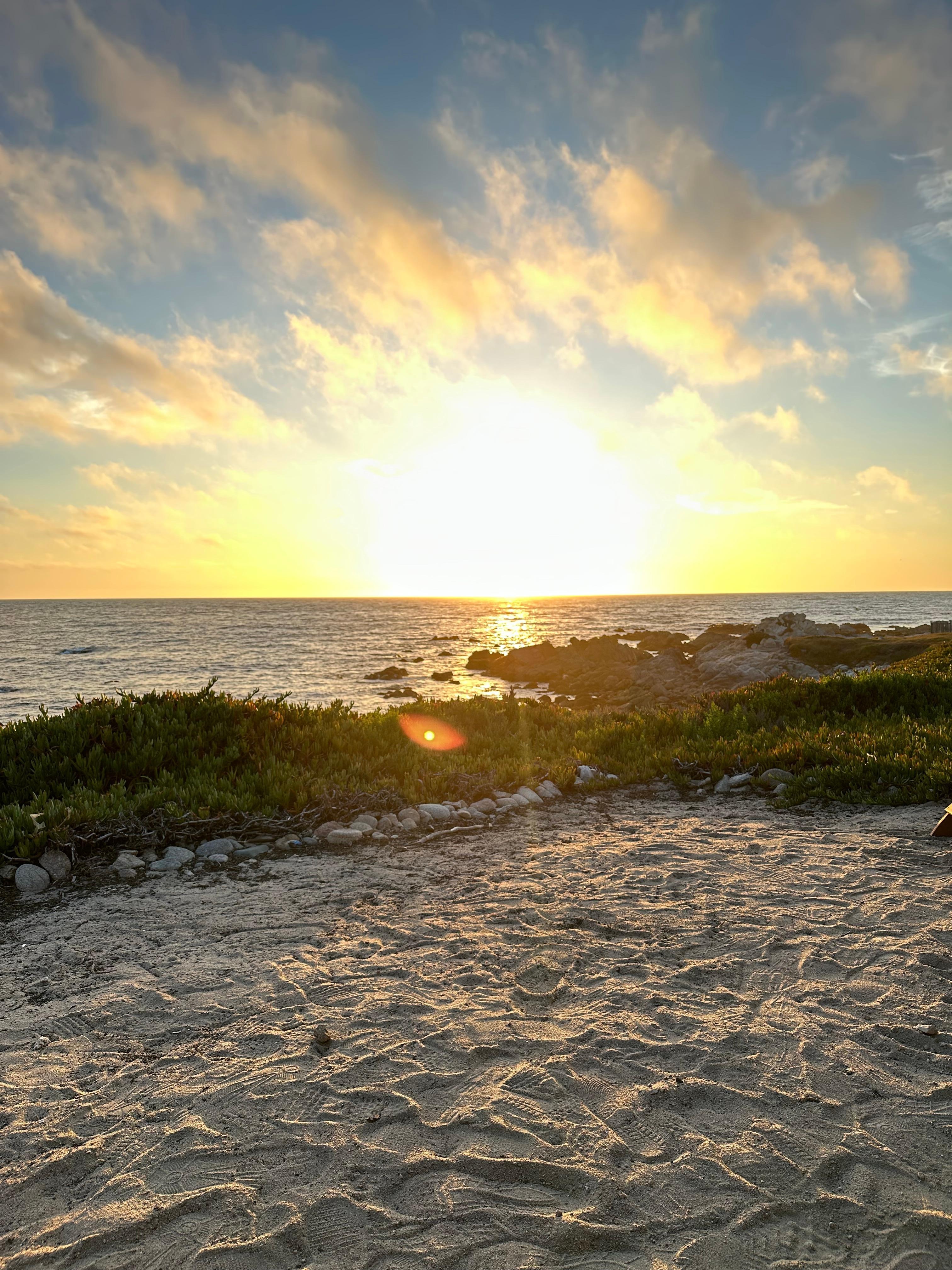 Stunning sunset on our last night.