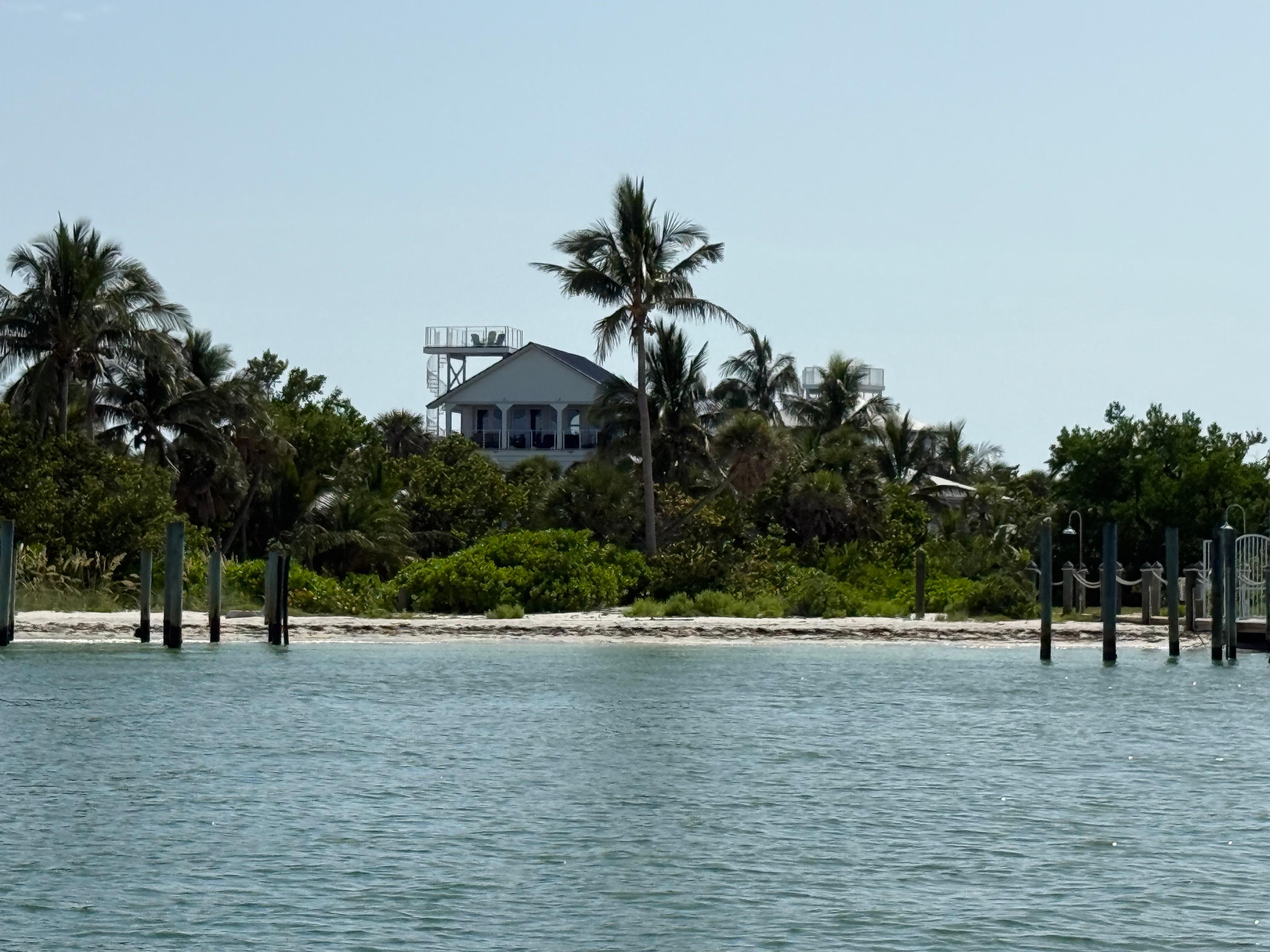 View of Sandy Feet  Beach House from the water. 