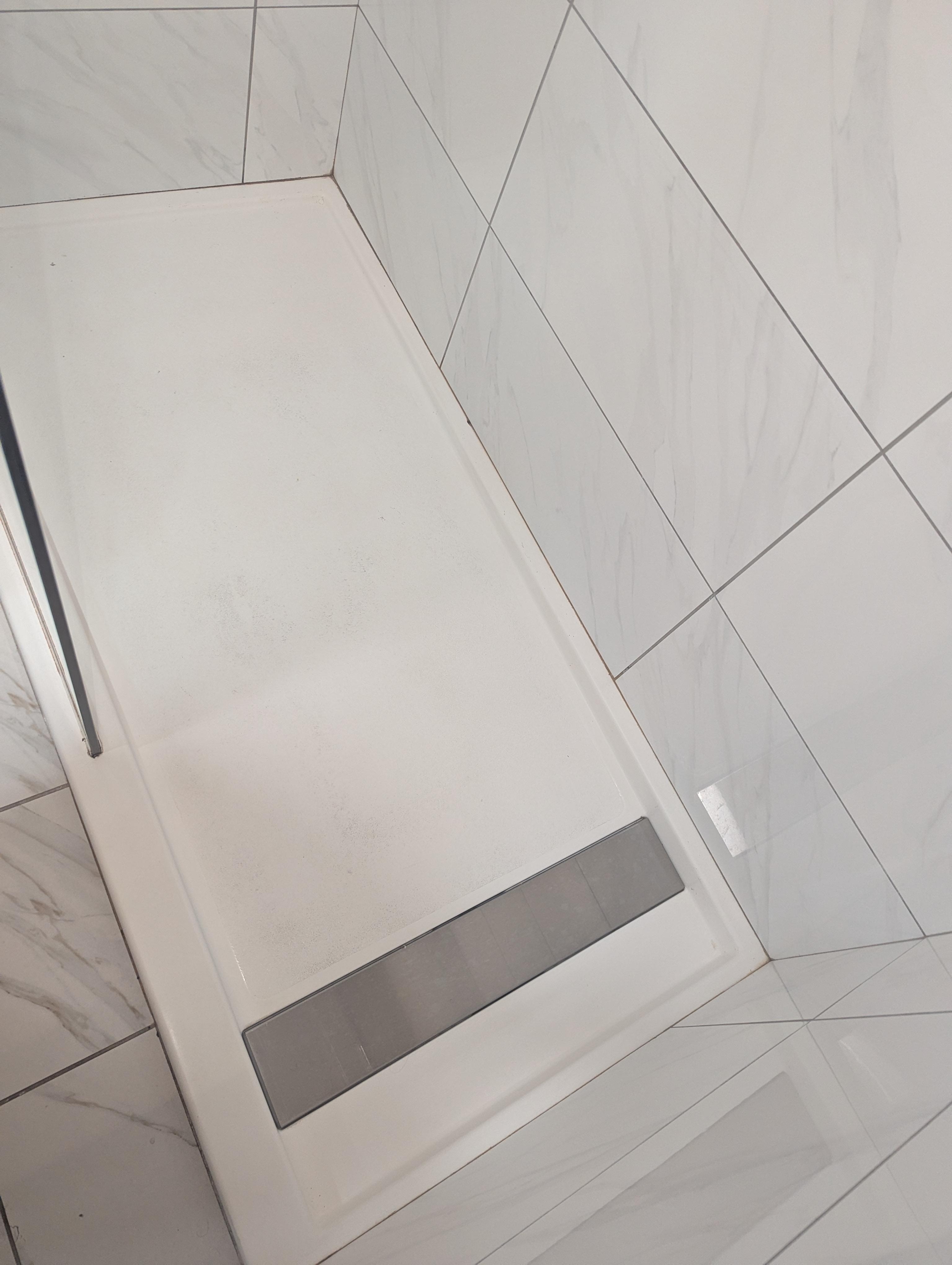 Dirt on shower floor