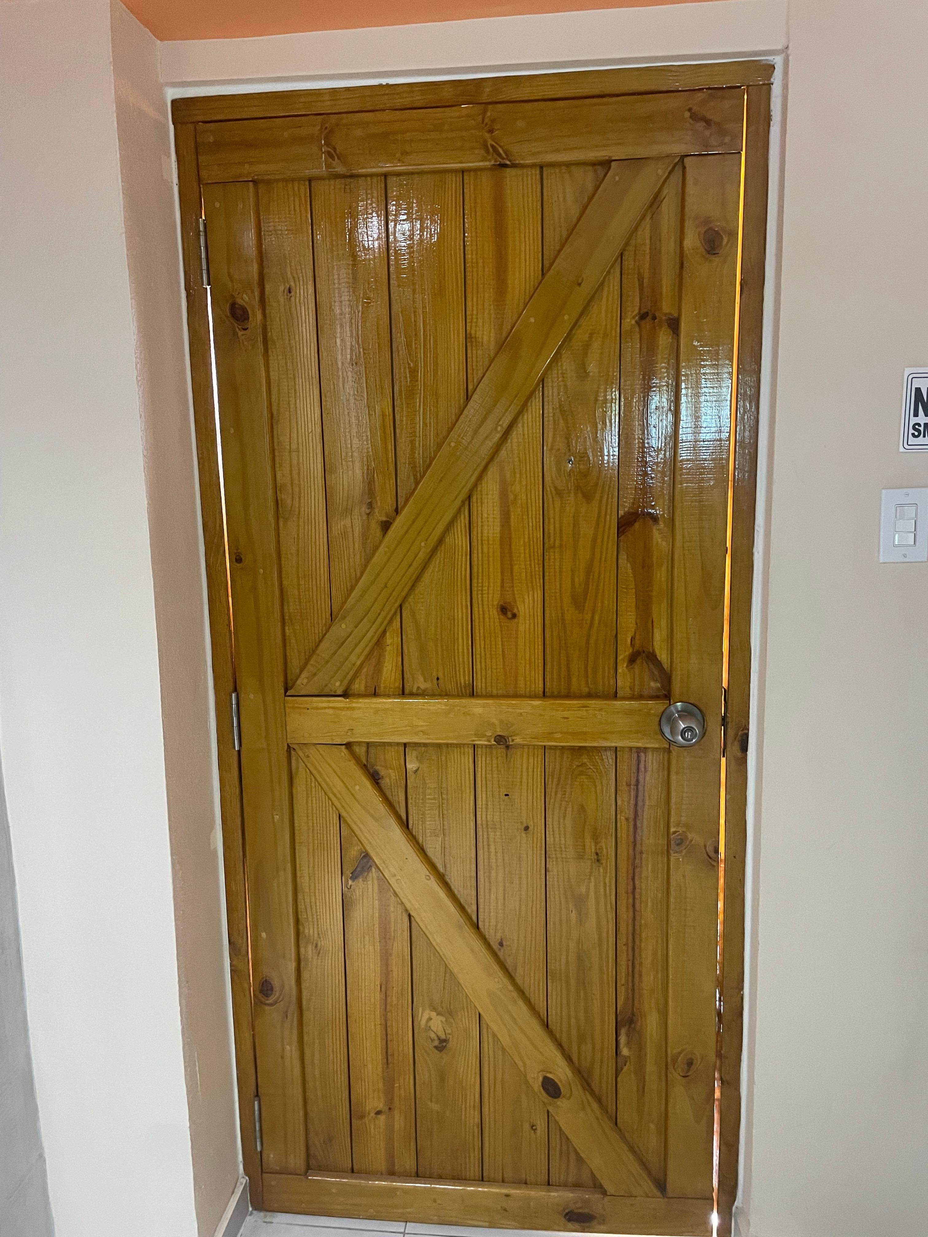 Door not secure enough for area and people have access to hotel area that may not be guests 