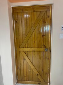 Door not secure enough for area and people have access to hotel area that may not be guests