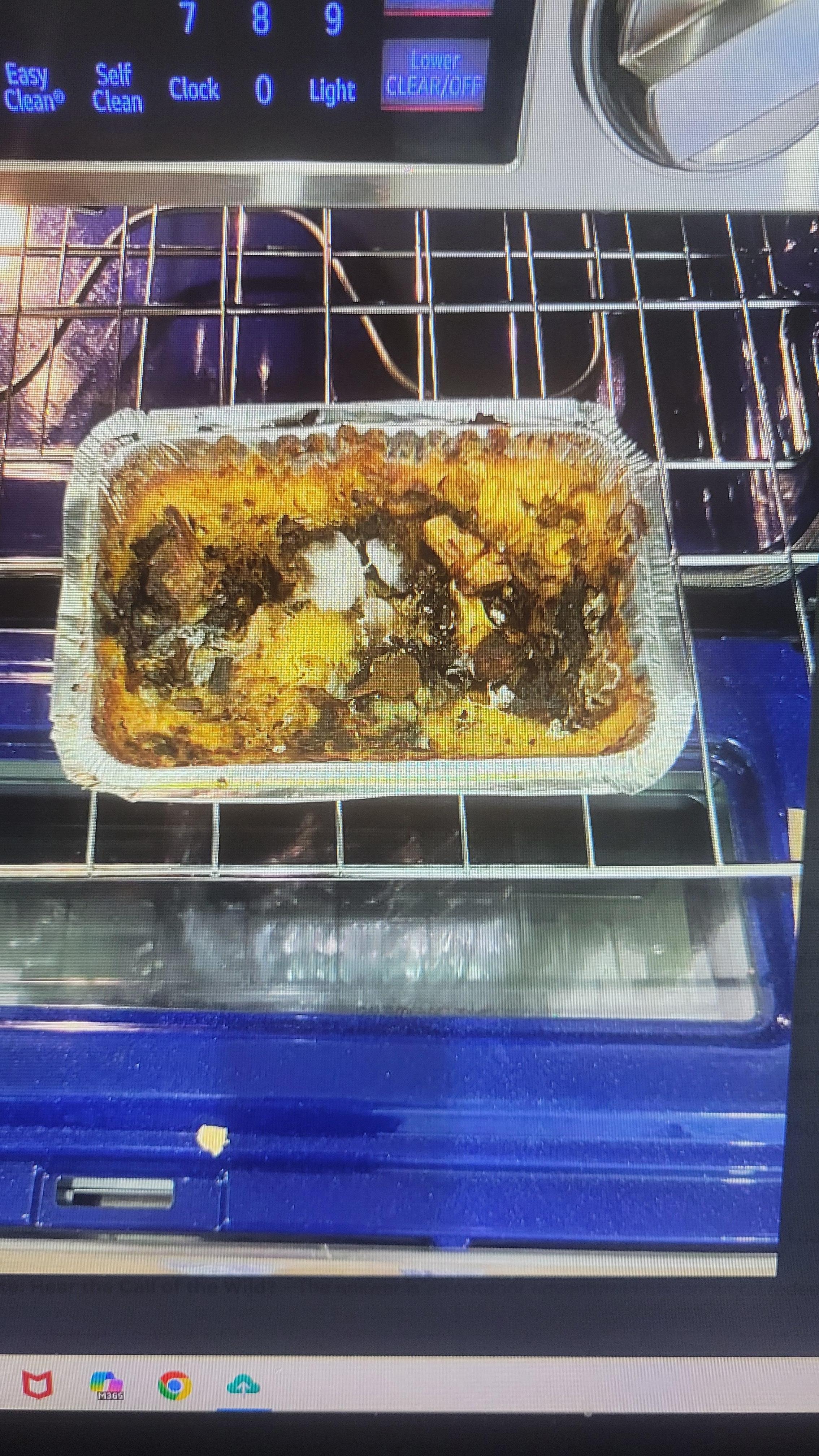 Dish left in oven from previous tenants