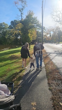 Walking home from breakfast!