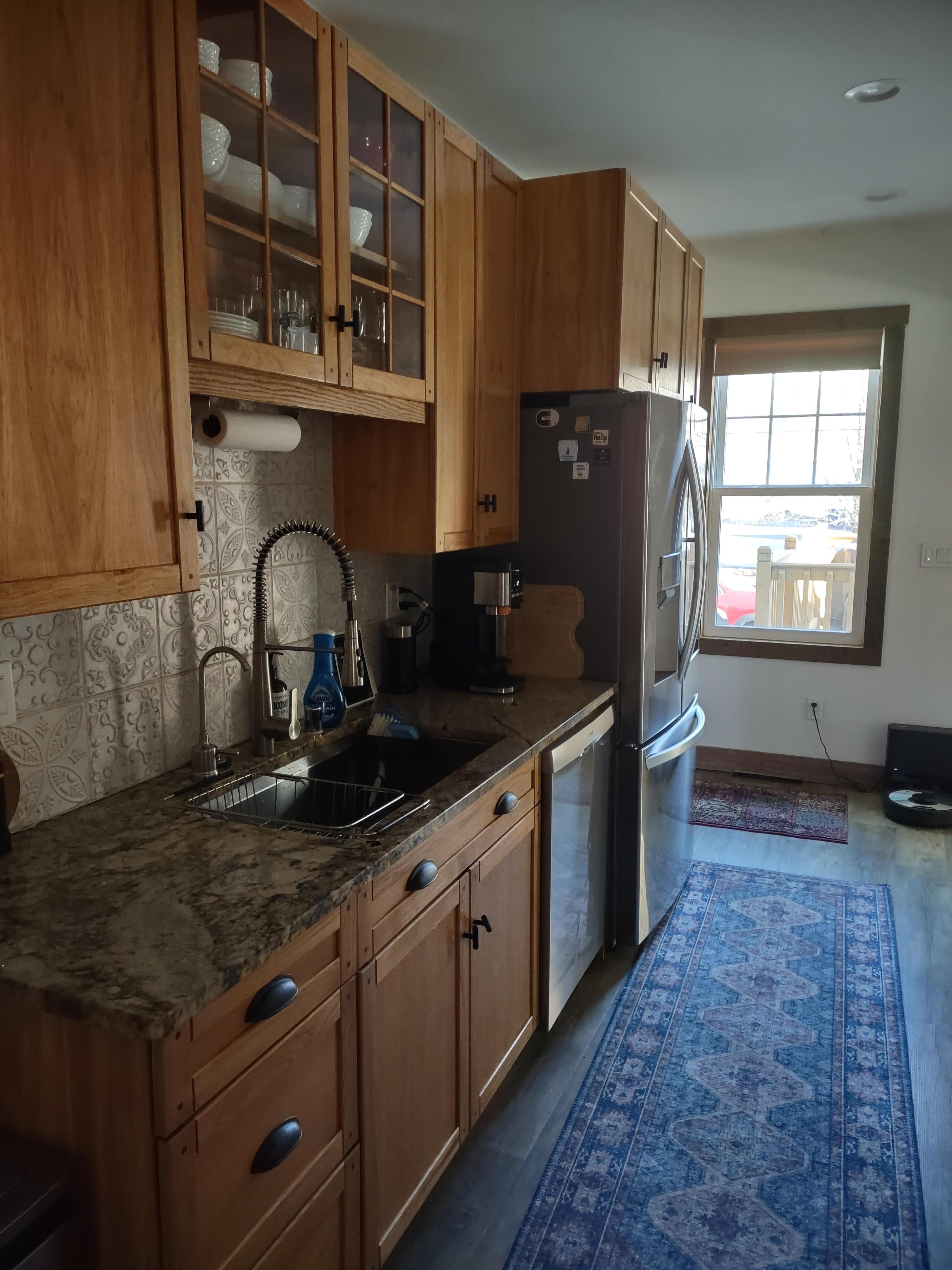 Kitchen area with new, high quality appliances
