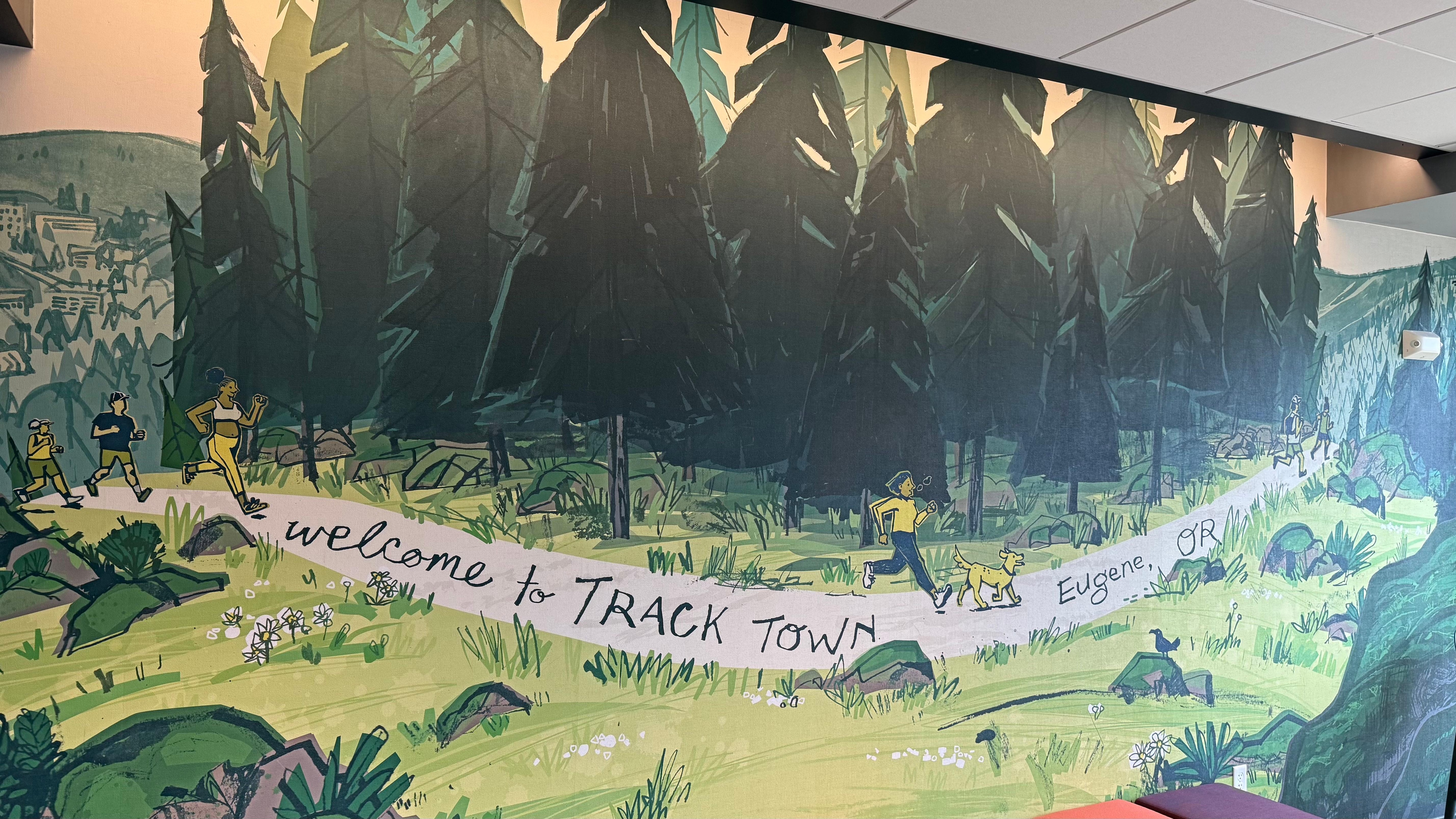 Cool mural in the lobby