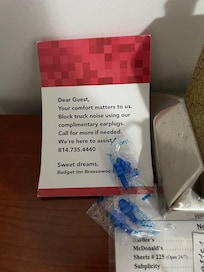 Budget Inn's noise mitigation.