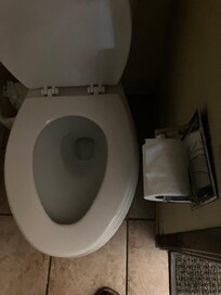 Very cramped space. Could barely sit in the toilet!