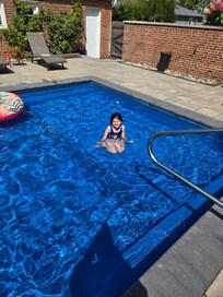 Our youngest granddaughter loved the pool