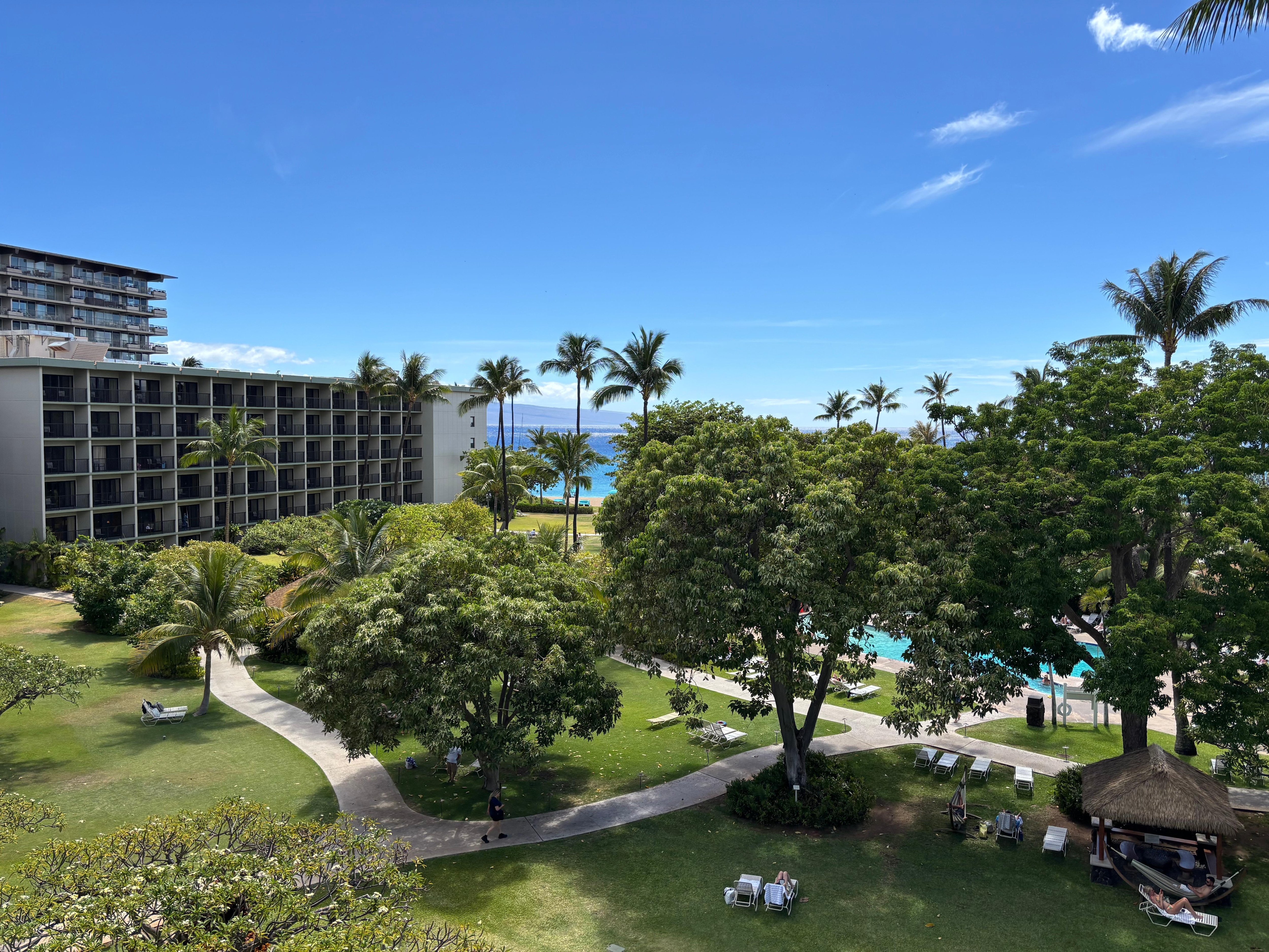 View from our 5th floor partial ocean view room.