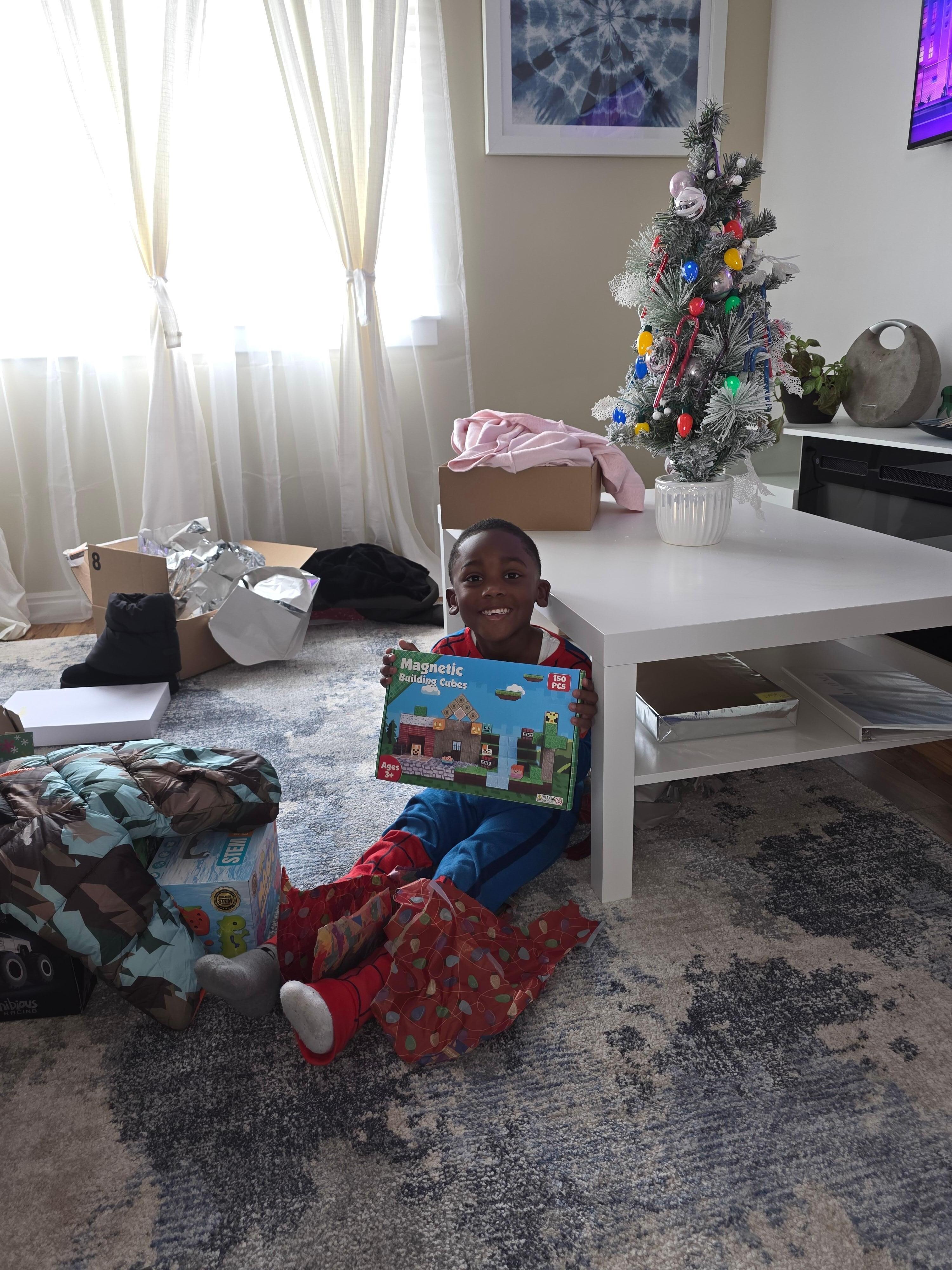 Spacious living room. For holiday gift opening. 