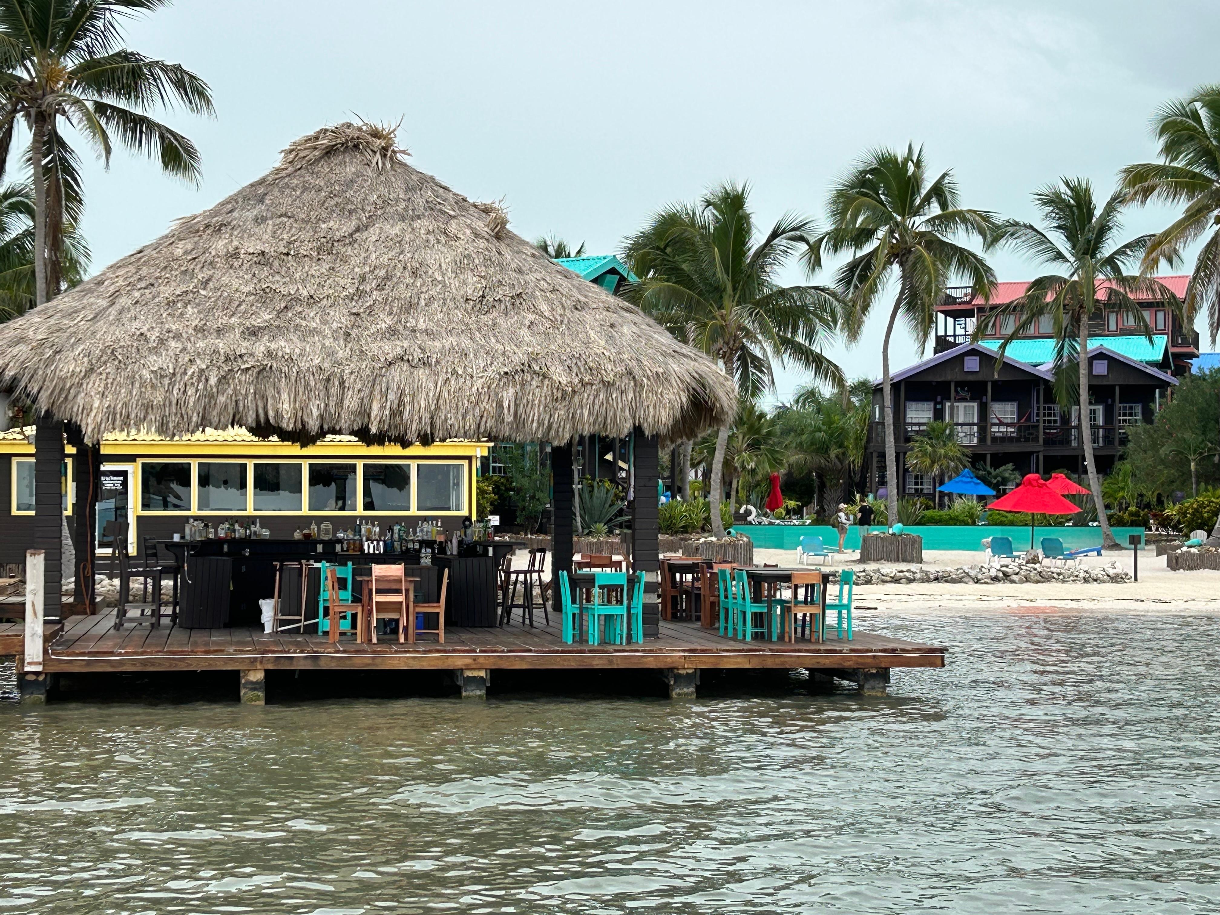 View of the bar from the very end of the dock. 