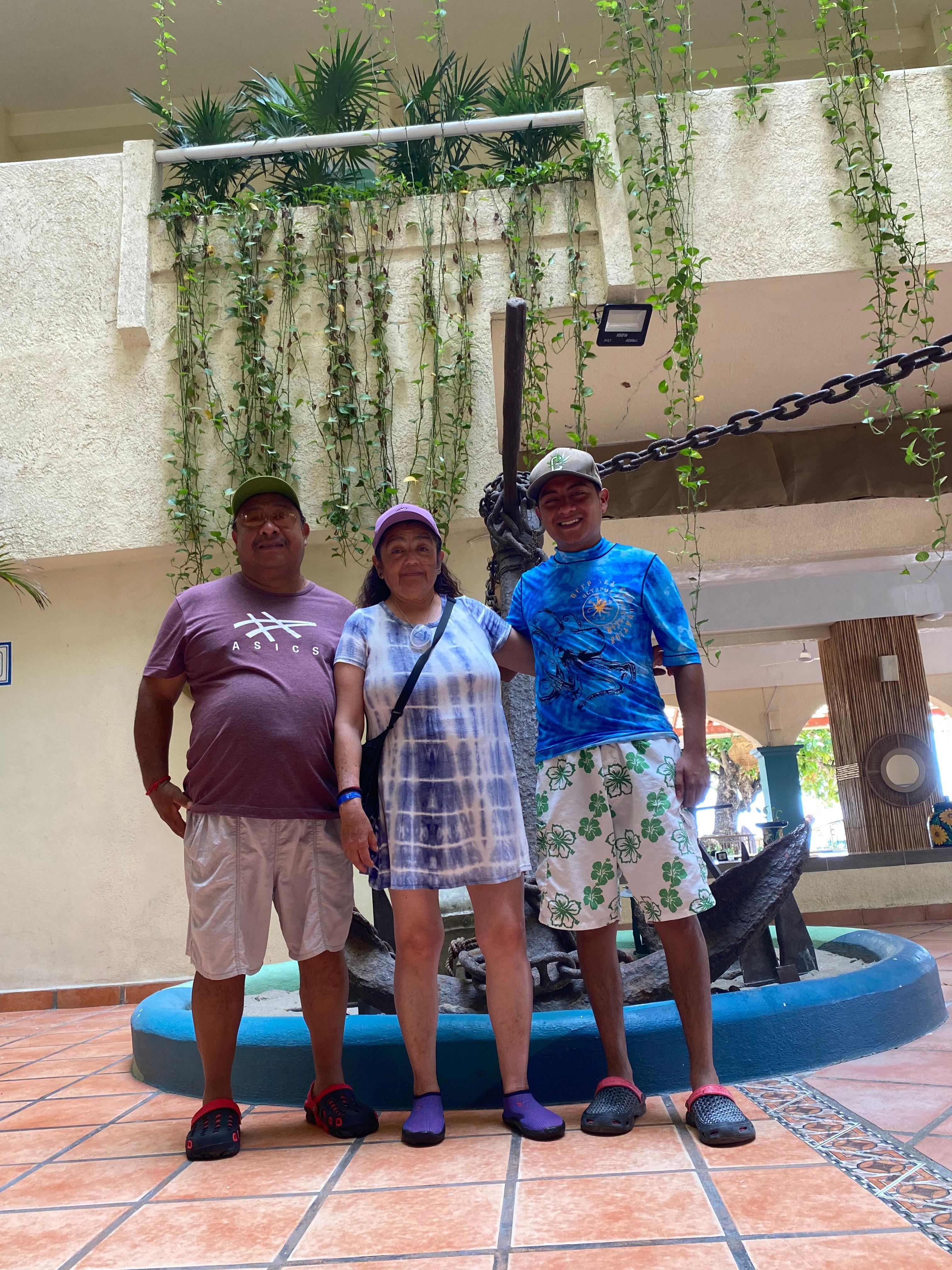 En el lobby muy bonito 