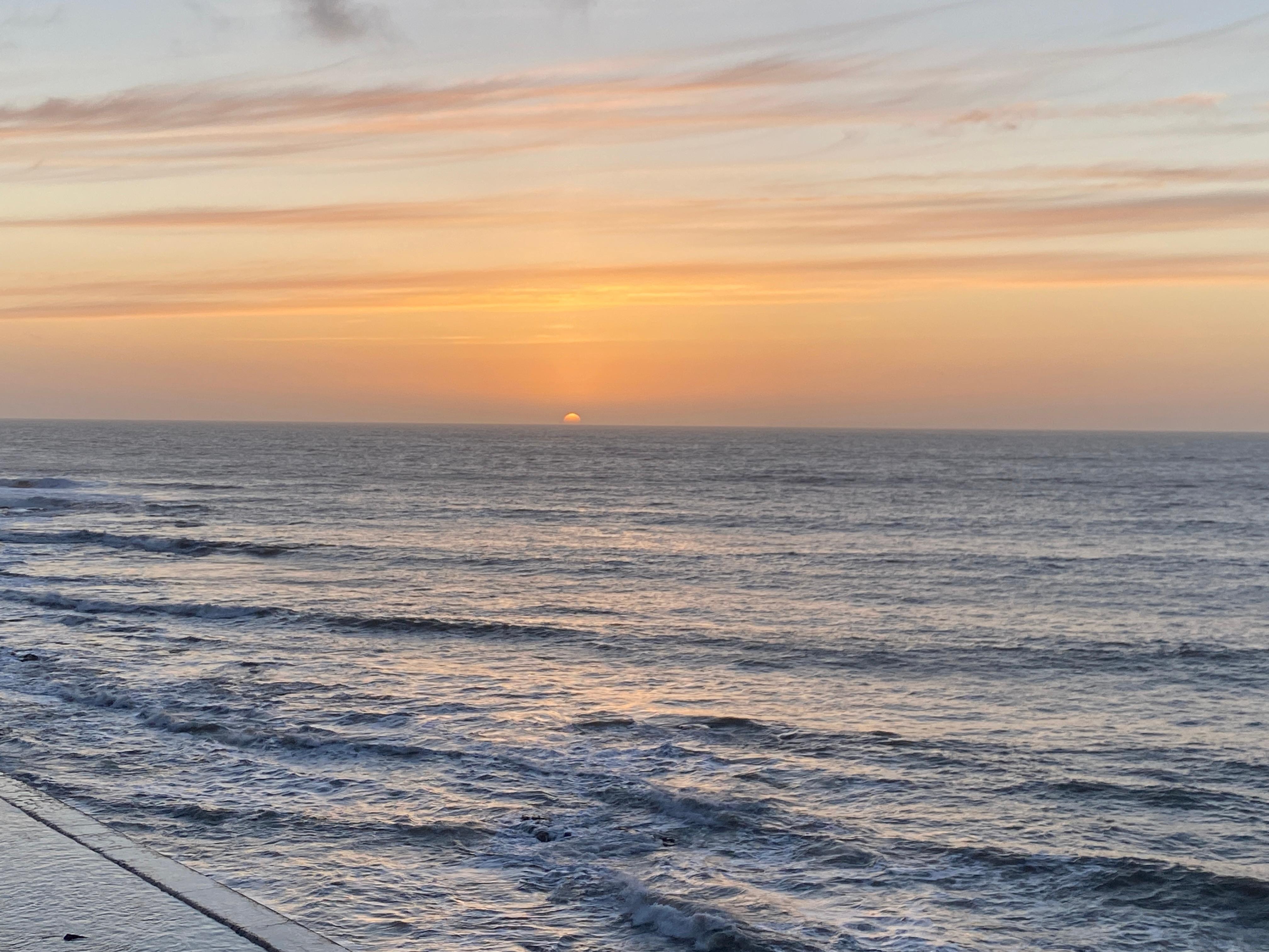 Sunset. 