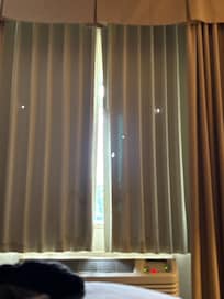 Holes in curtain