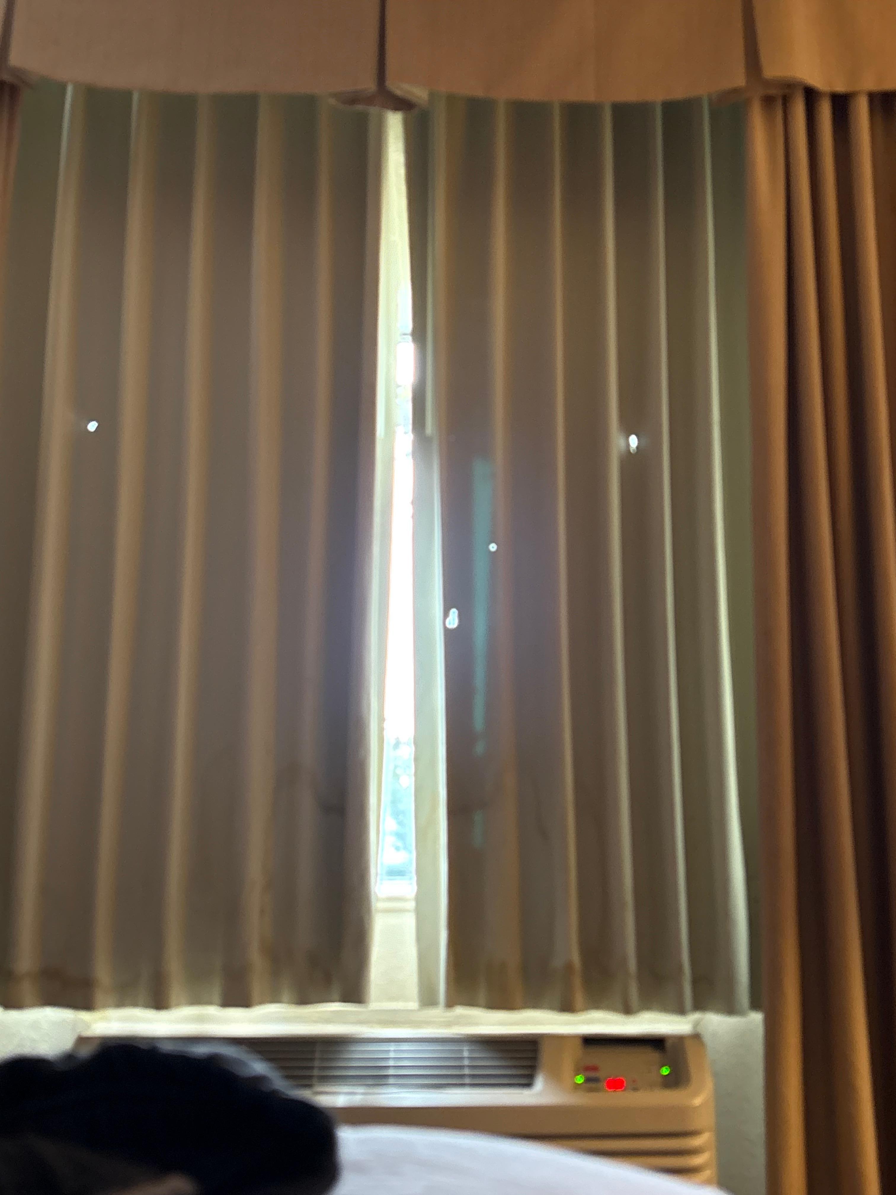 Holes in curtain