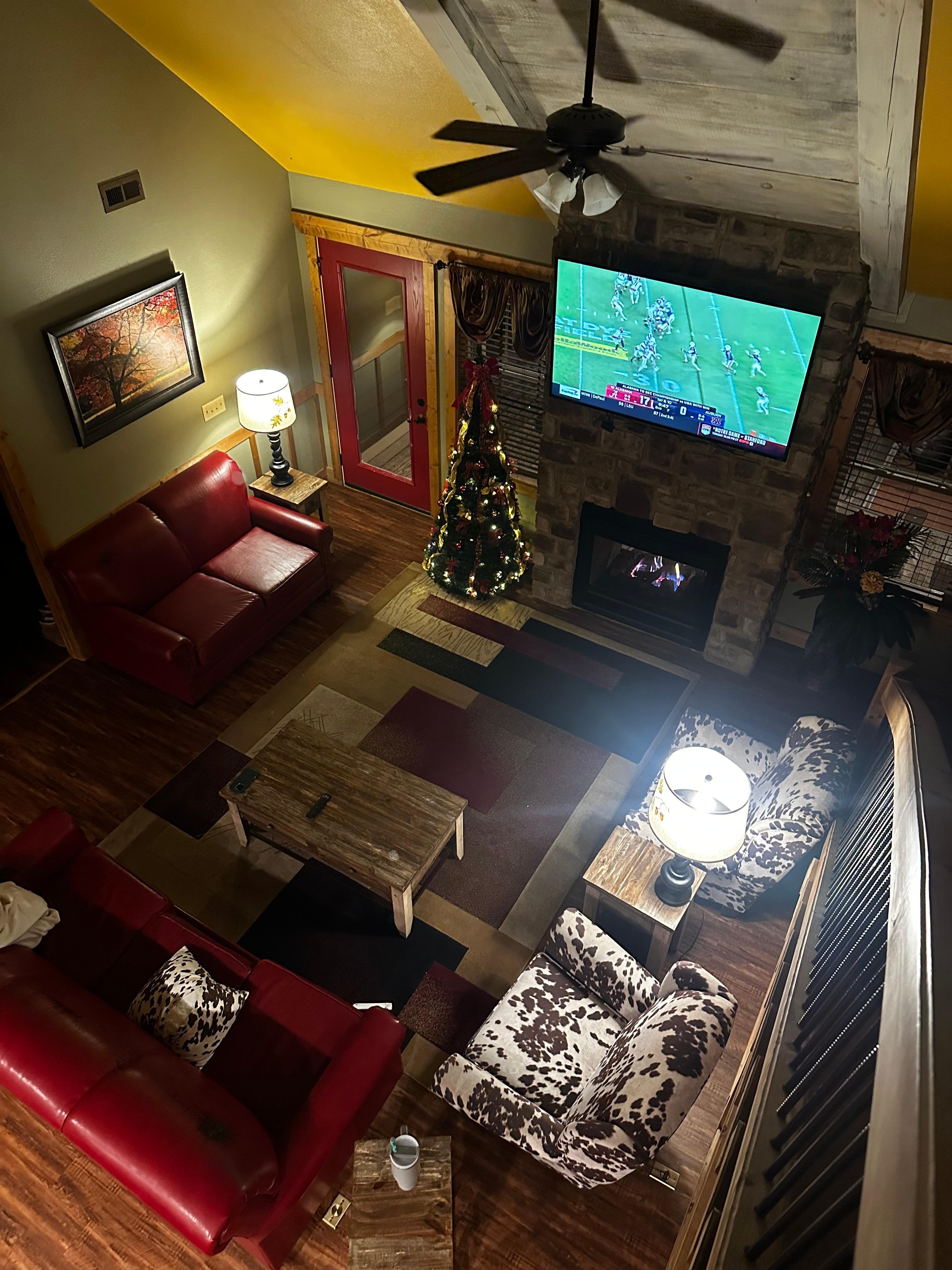 View from upstairs loft area 