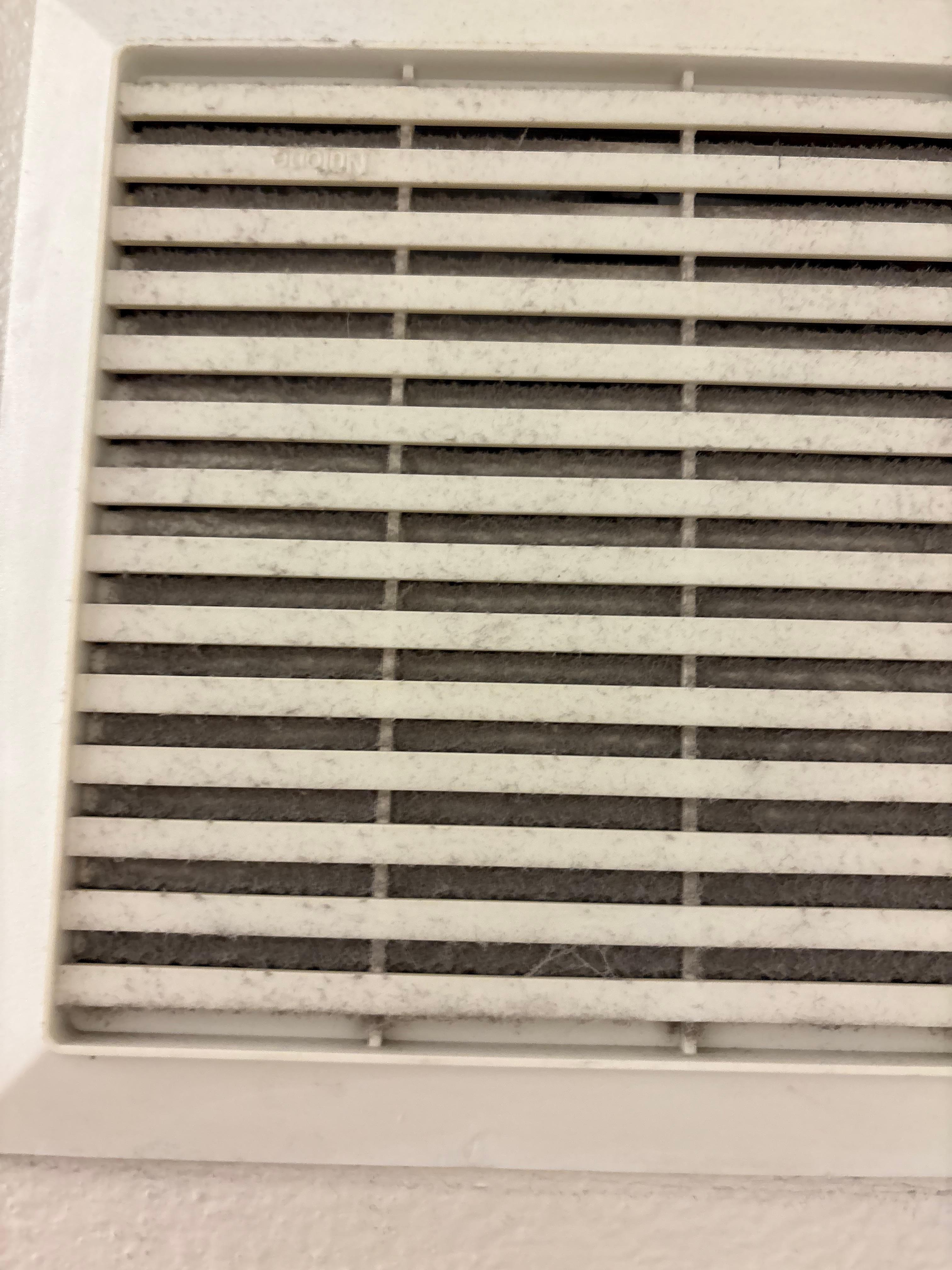 Bathroom fan vent doesn’t look like it was ever cleaned