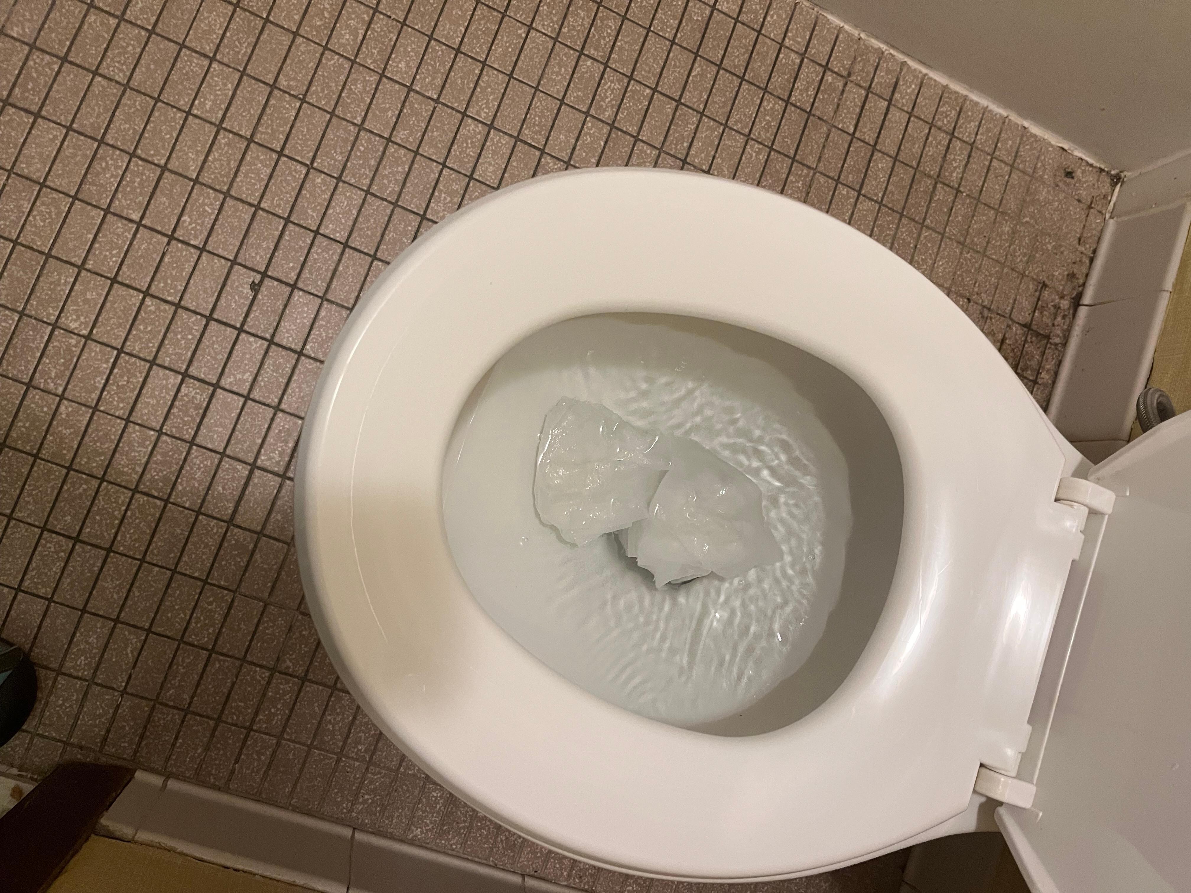 Constantly running and swirling toilet