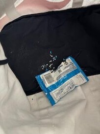 Mouse eating through food in bedroom.