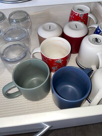 Mugs that were put away dirty