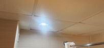 Damaged drop ceilings.