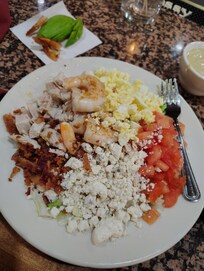 Cobb salad with shrimp, very delicious