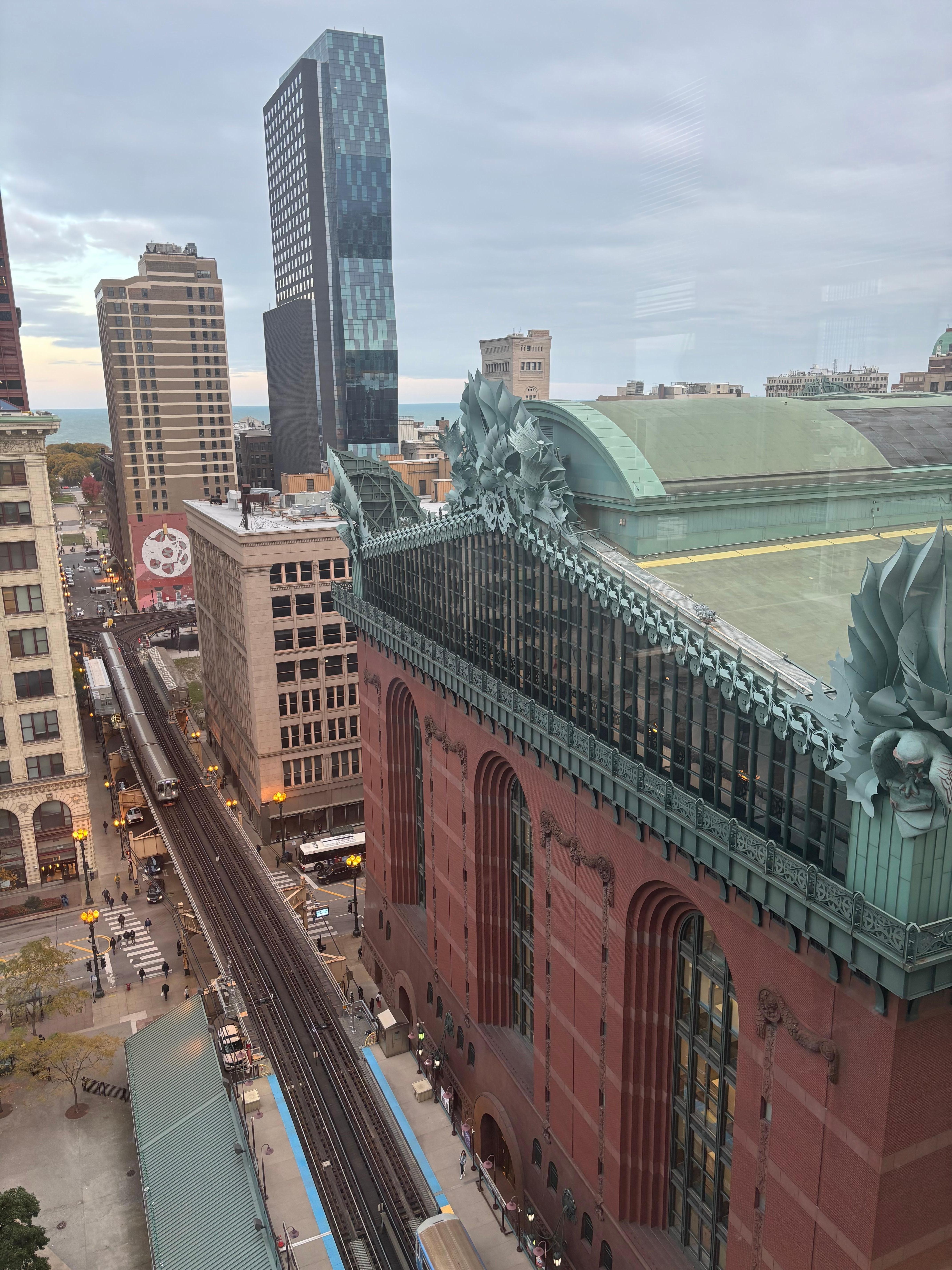 Daytime view from the living room. 