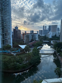 View of sunrise from 9th floor room