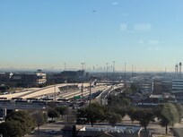 Can see the Dallas Skyline from the east side of the hotel.