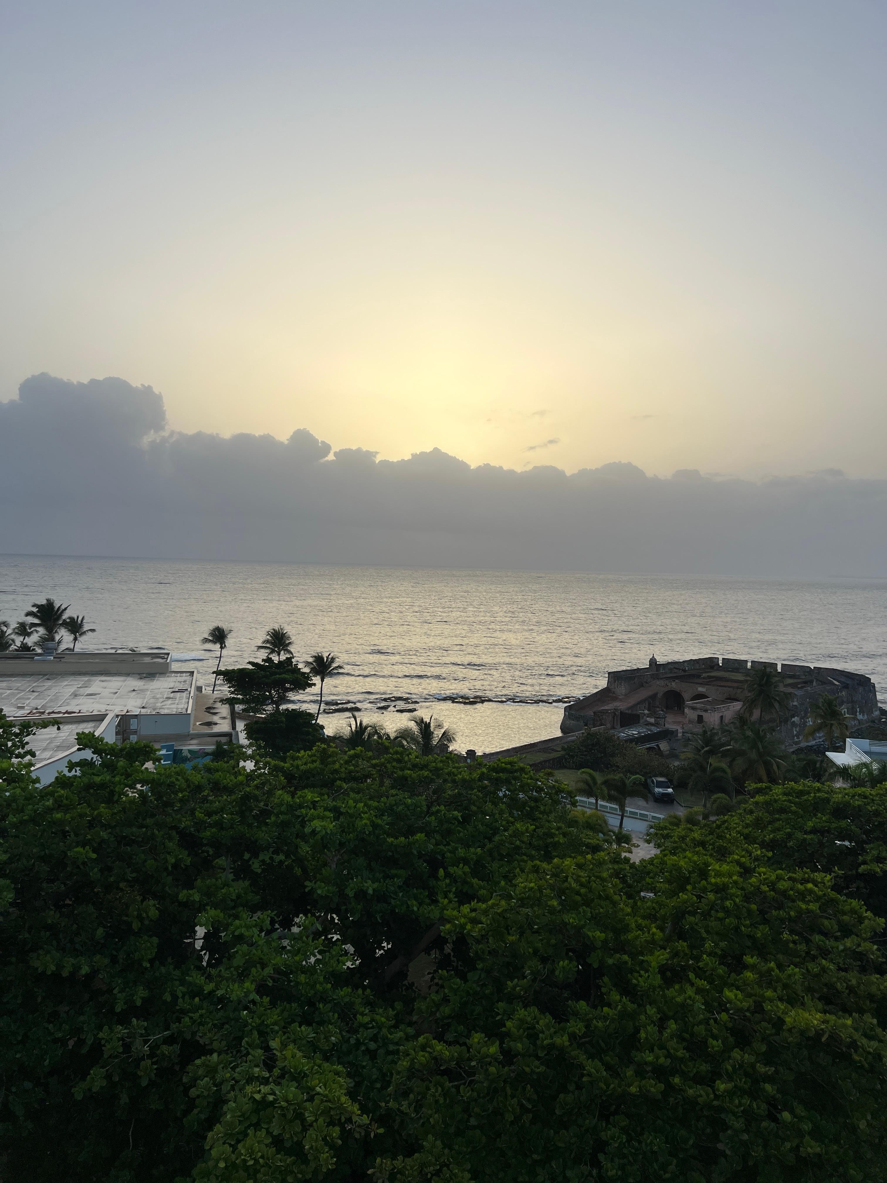 Sunrise on a cloudy day