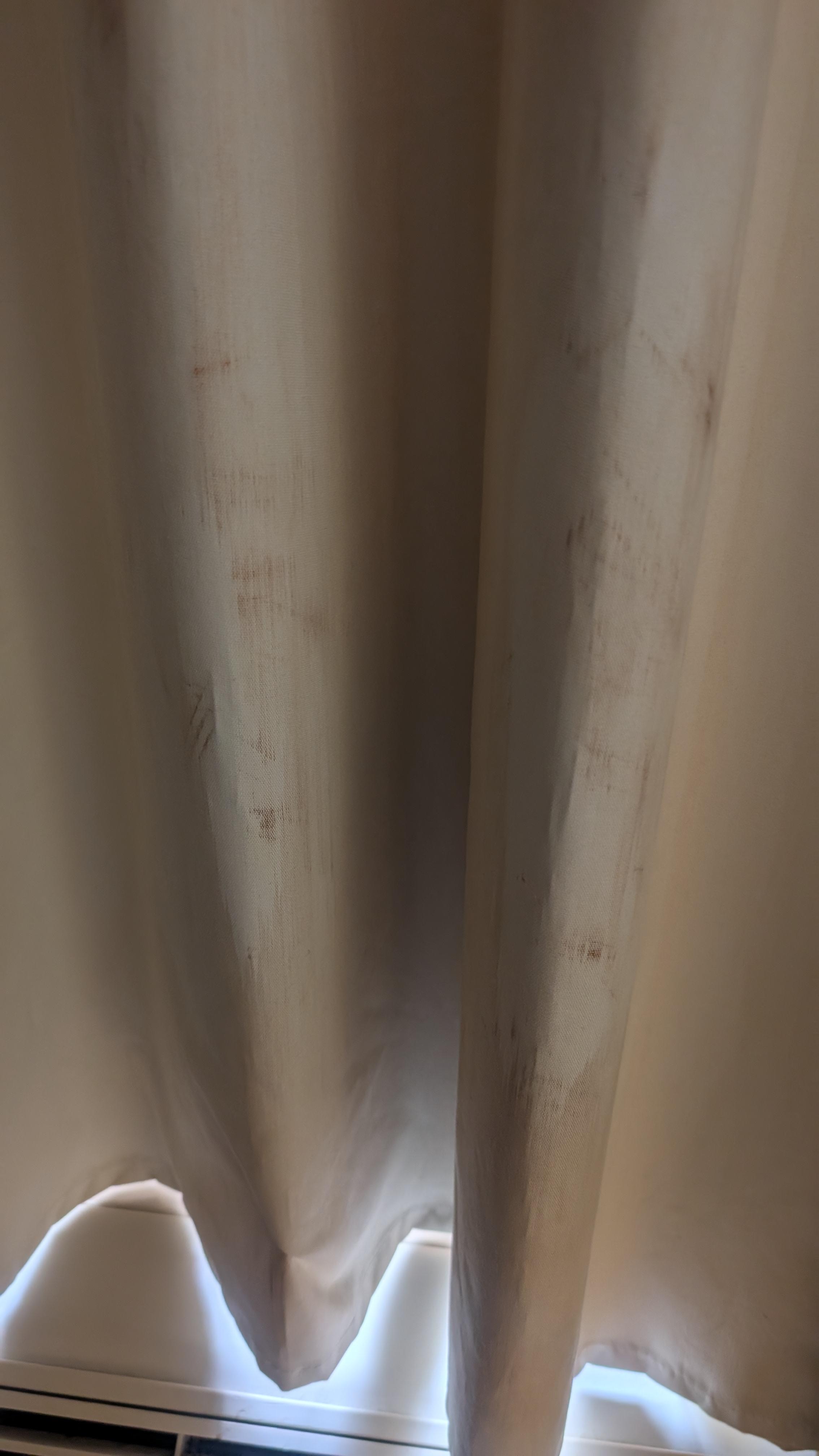 Stained drapes