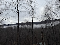 Looking off the porch, the clouds were neat.