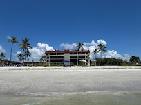 View from beach looking at Building E