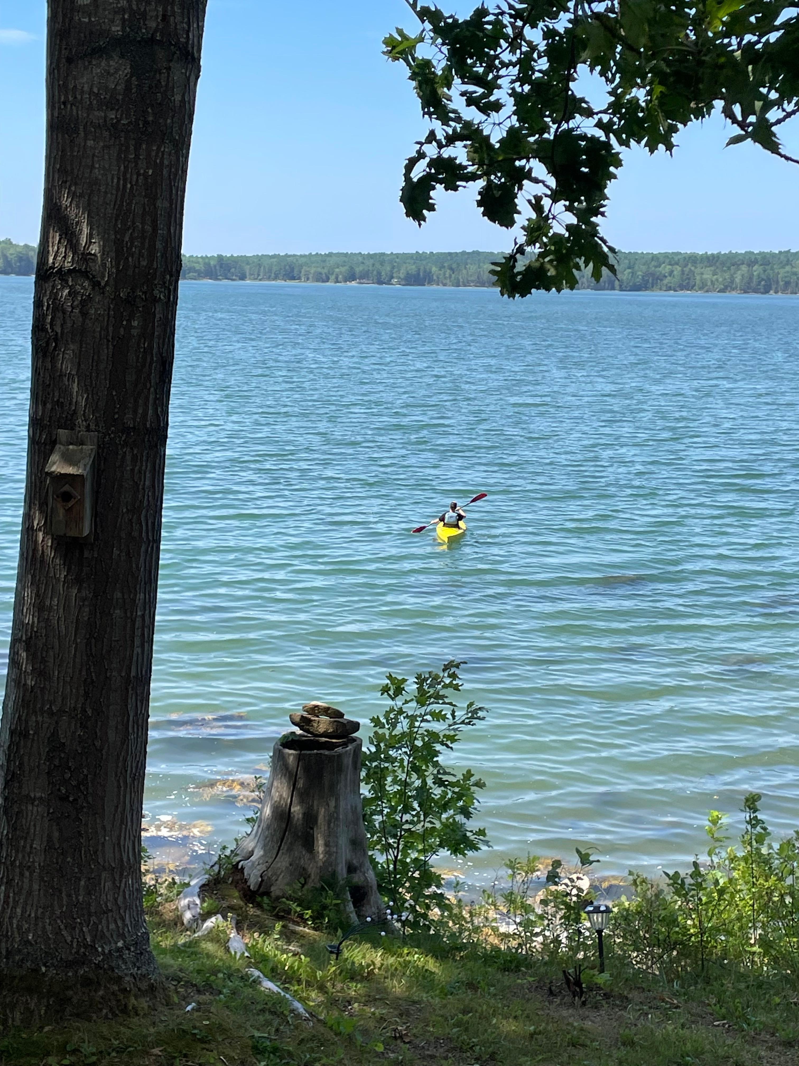 We rented boats locally with Mike (2074606350), to paddle night and day from the shore, off the backyard.